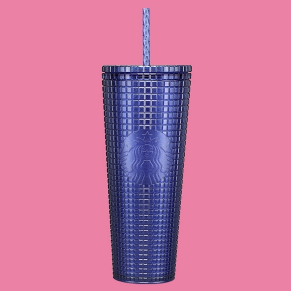 Starbucks Cobalt Grid Studded Cold Cup 24oz NWT - Picture 6 of 6